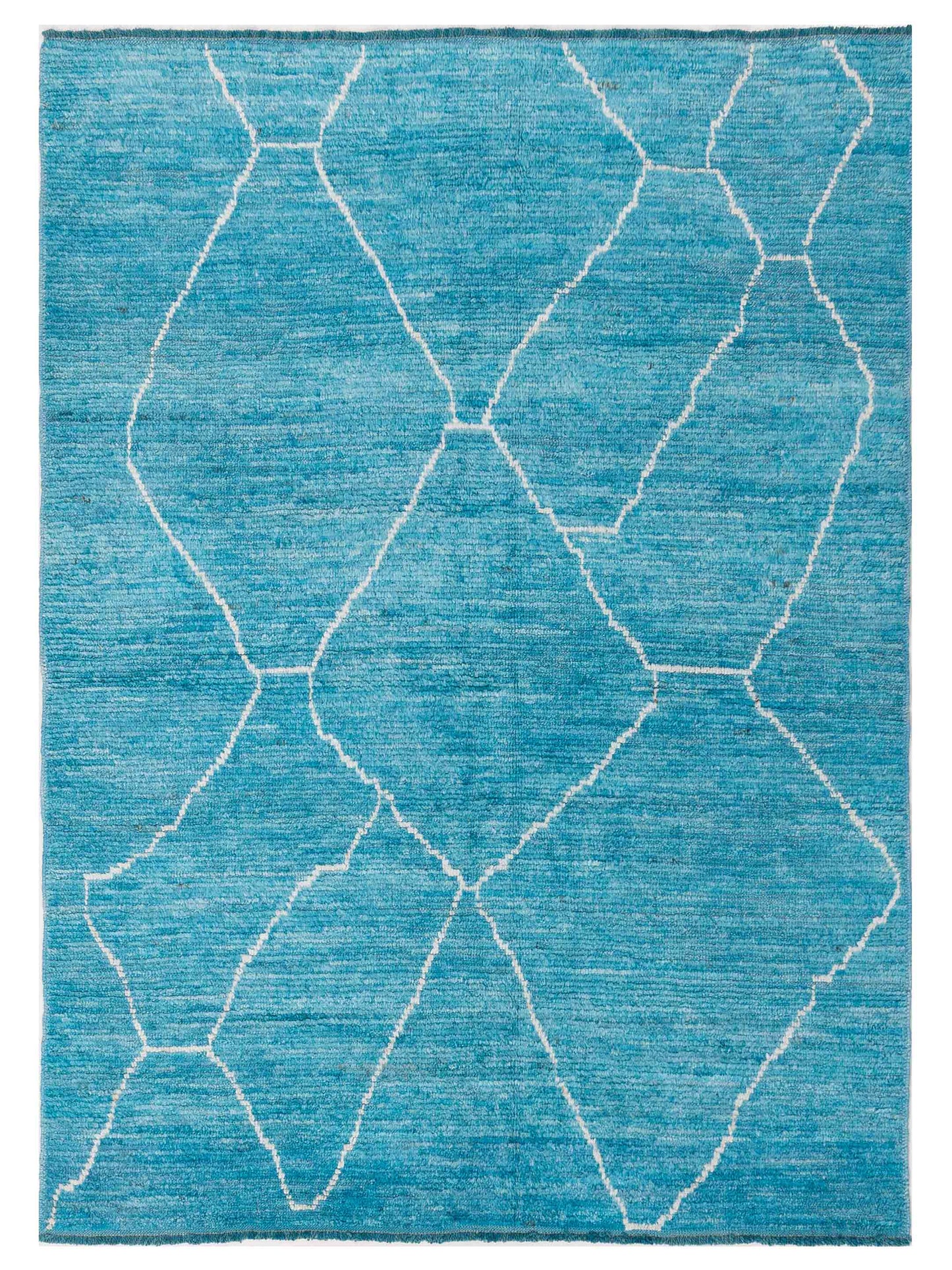 Pasha Berber  Turquoise Contemporary Hand Knotted Rug