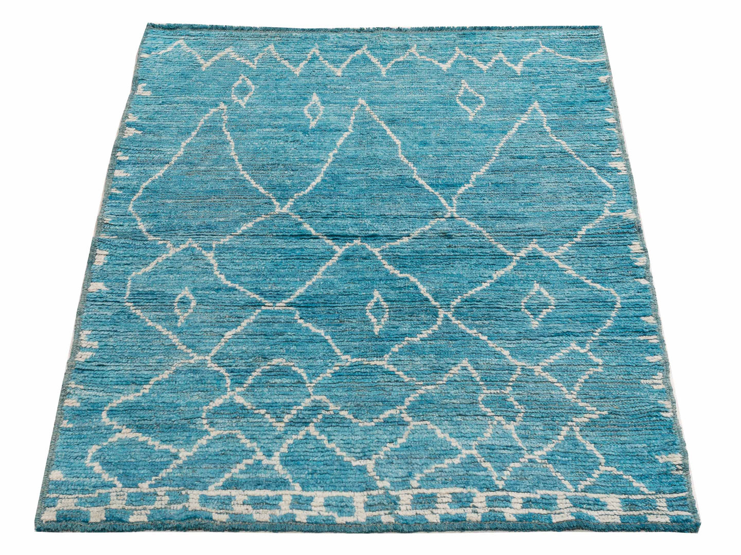 Pasha Berber  Turquoise  Contemporary Hand Knotted Rug