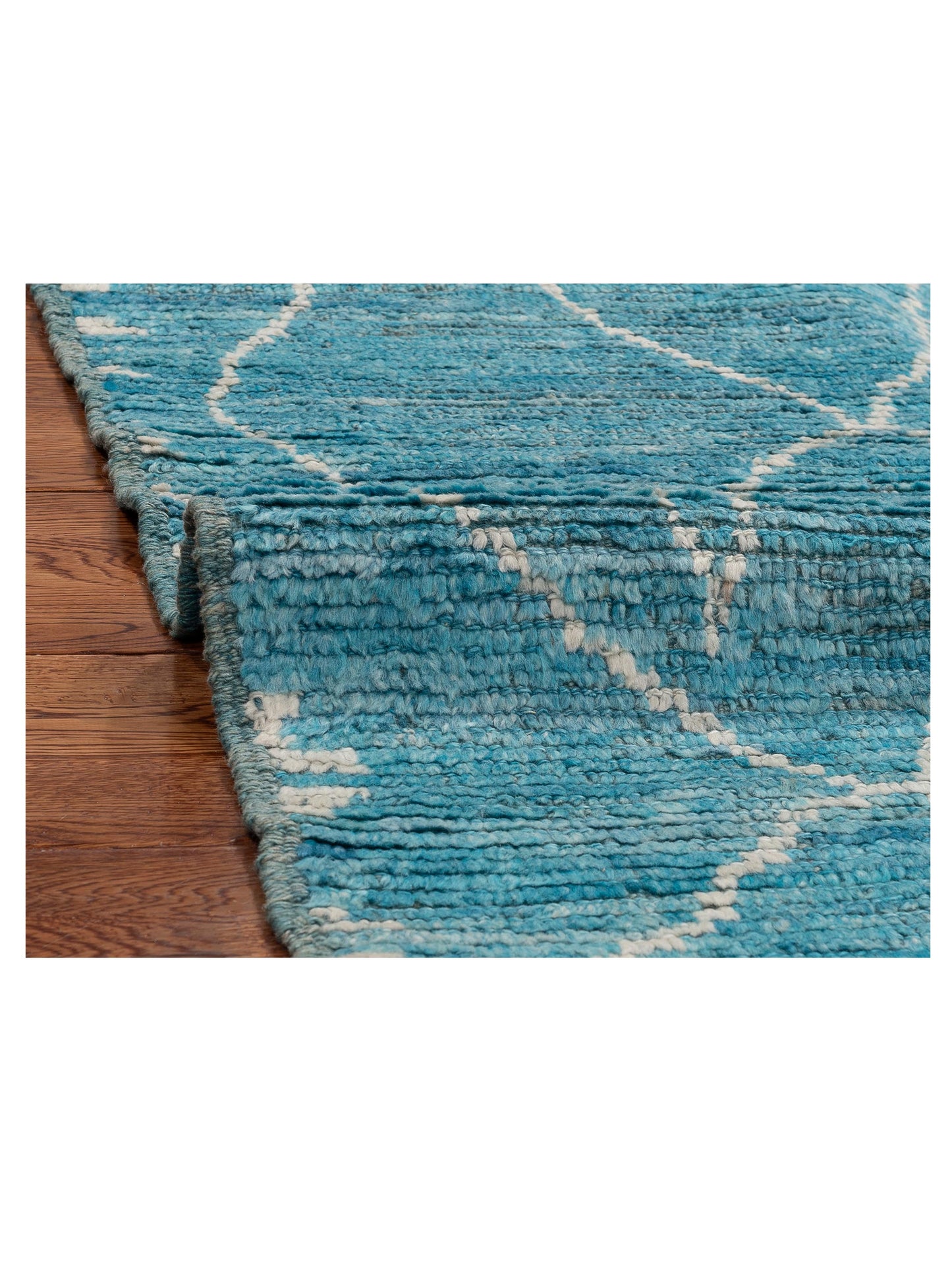 Pasha Berber  Turquoise  Contemporary Hand Knotted Rug