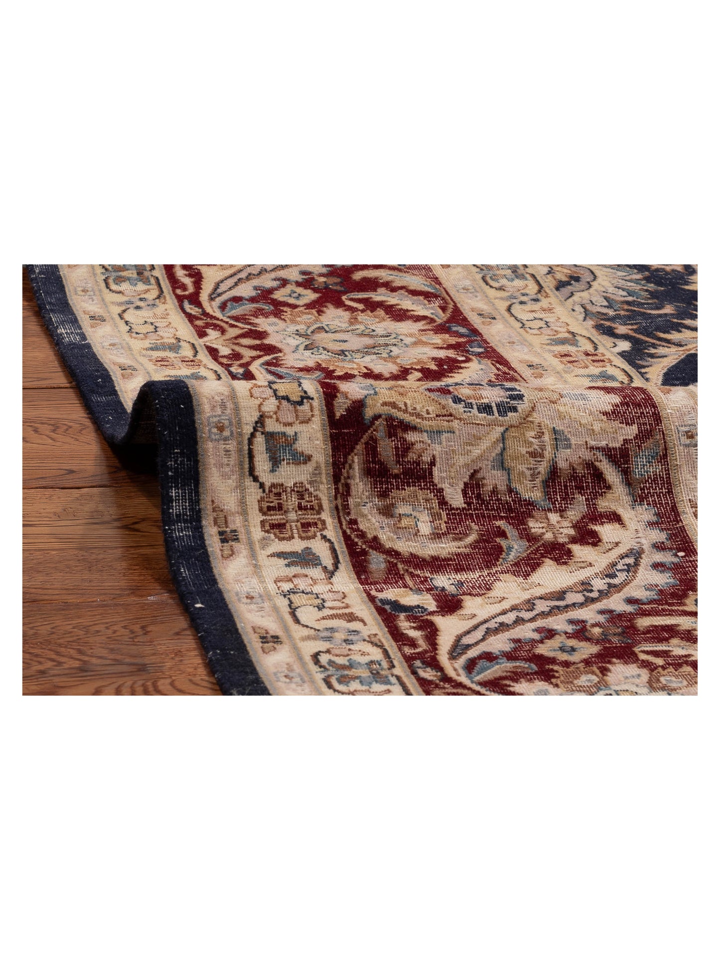 Rajpur Haji Jalili 154364 Charcoal Red Transitional Hand Knotted Rug