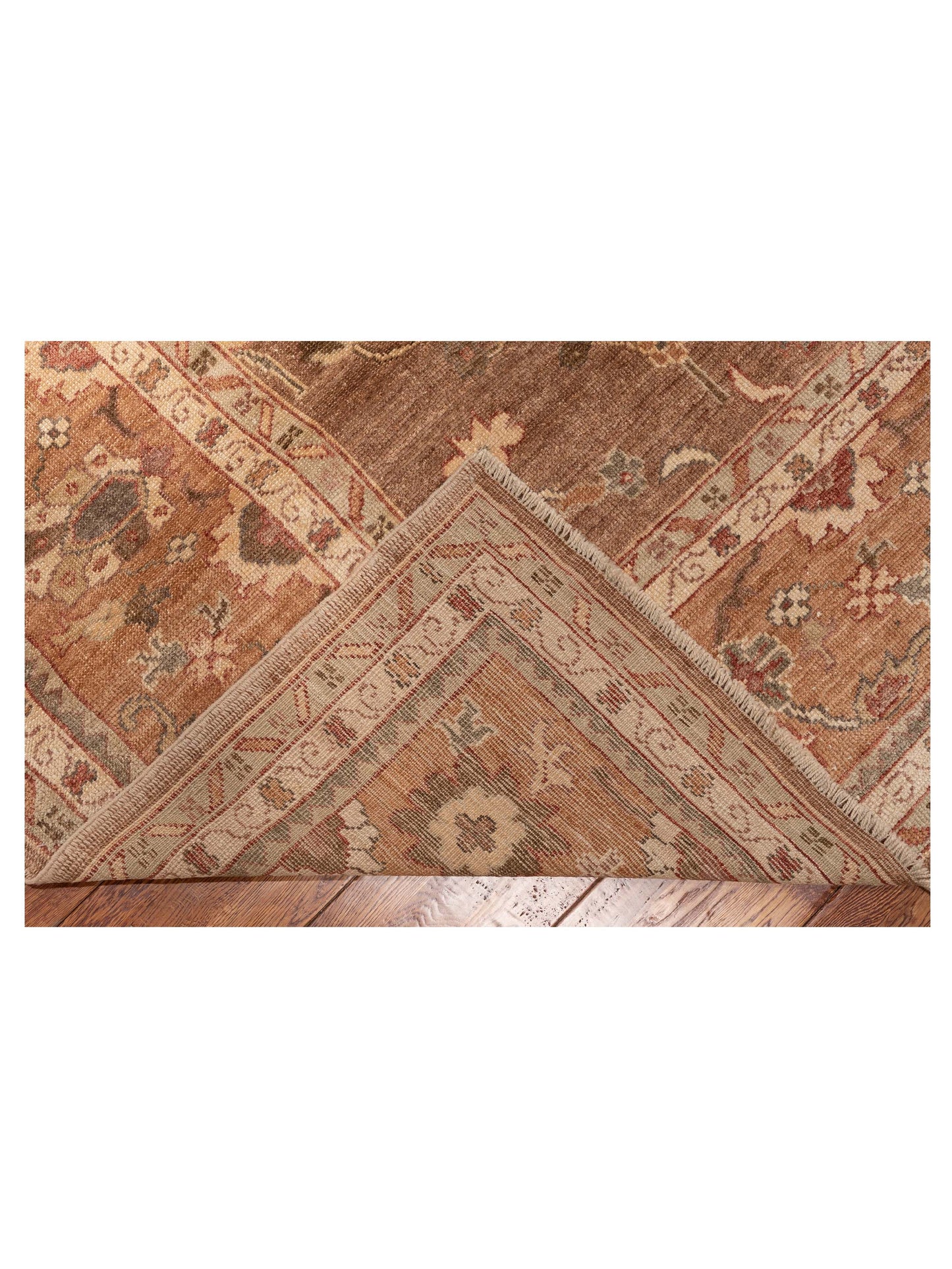 Authentic Angora Oushak Haydar Brown Brown Traditional Hand Knotted Rug