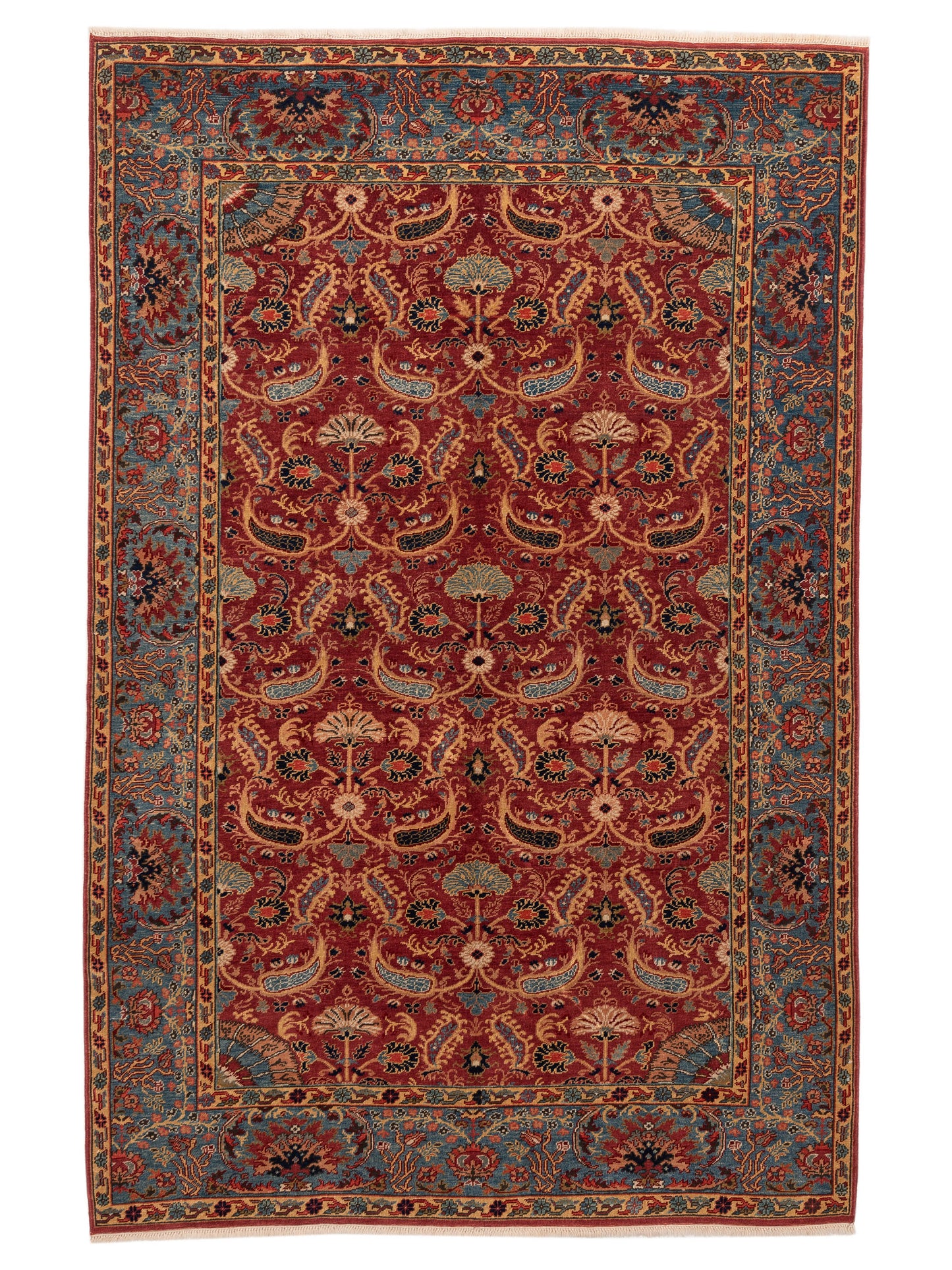 Pasha Antique Loom 999942 Red Traditional Hand Knotted Rug